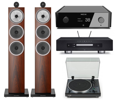 Bowers & Wilkins 703 S3+Michi X3 SERIES 2+Primare cd 35 Prisma+Thorens TD-102A
